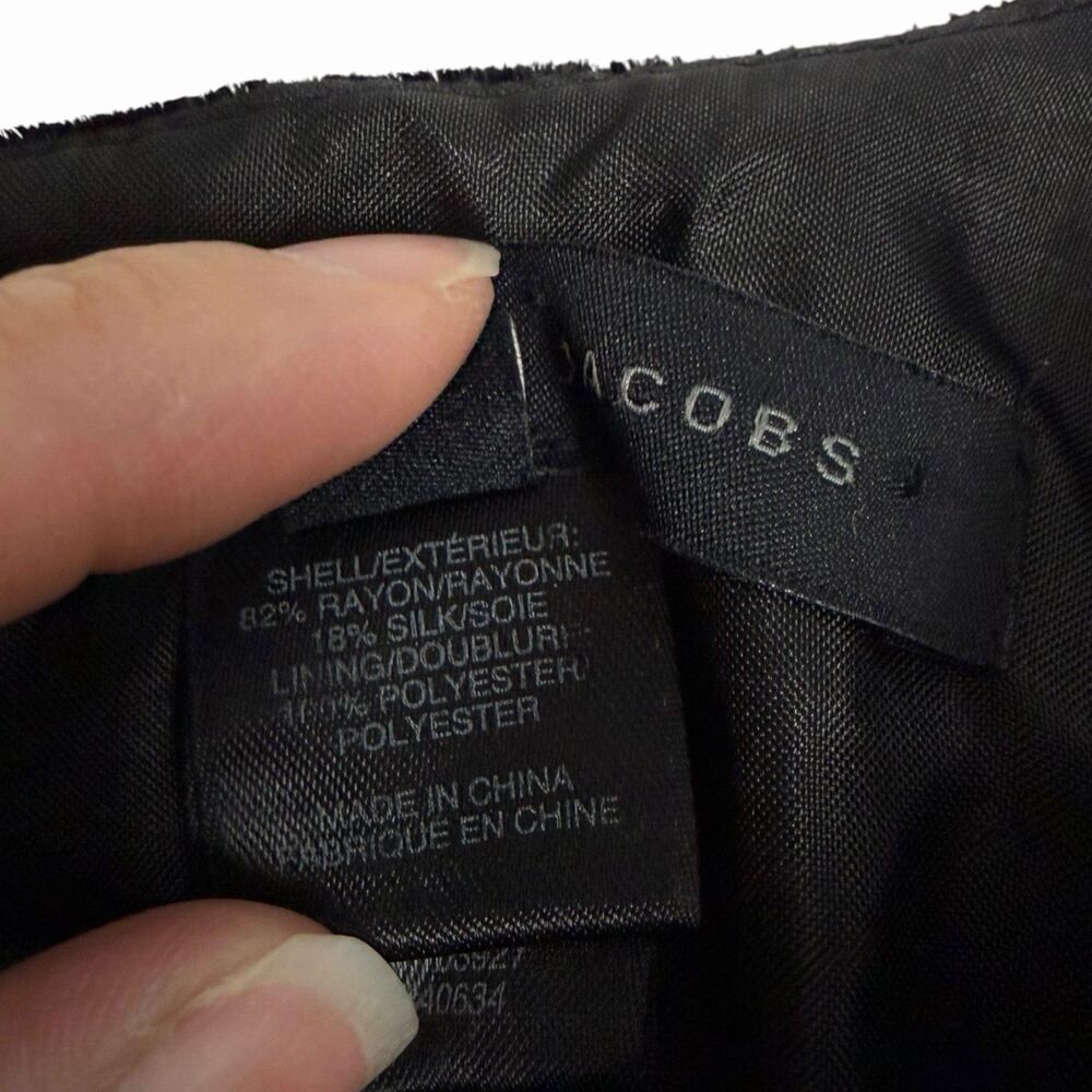 Marc by Marc Jacobs Black Velvet Whimsigoth Balletcore Ruched Bubble Top XS - Picture 7 of 8